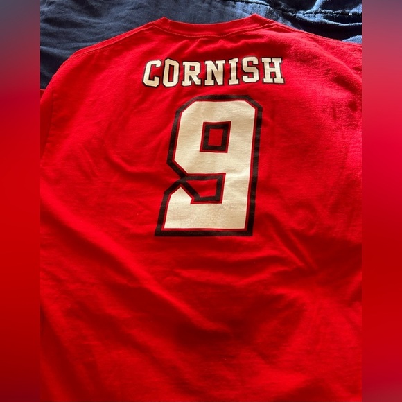 Calgary Stampeders Cornish tshirt red #9 size XL Reebok - Picture 5 of 6